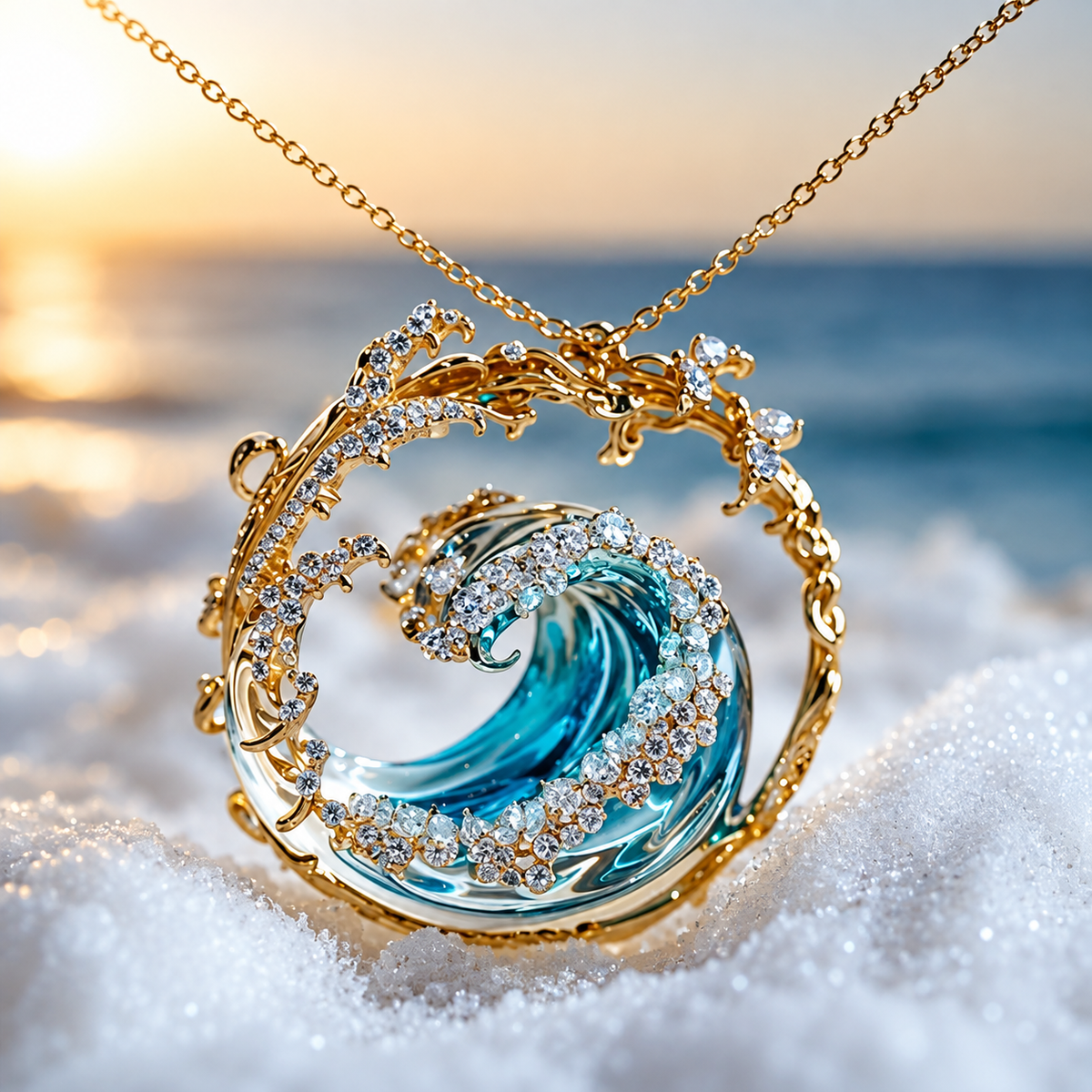 Collana Onda Di Cristallo